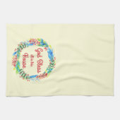 God zegene allen in dit Huis keukenhanddoek (Horizontaal)