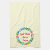 God zegene allen in dit Huis keukenhanddoek (Verticaal)