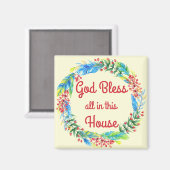 God zegene allen in dit Huis Magnet (Voorkant / Achterkant)