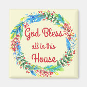 God zegene allen in dit Huis Magnet (Voorkant)