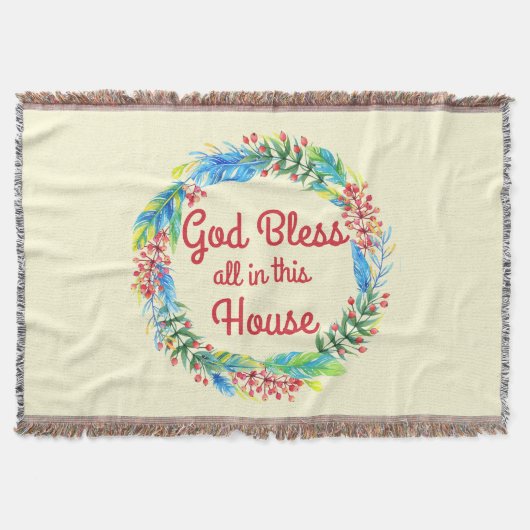 God zegene allen in dit Parlement gooien banket Deken (Voorkant)
