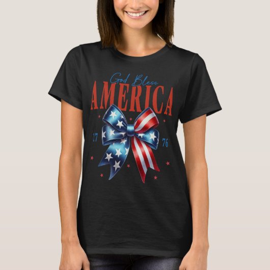 God zegene Amerika 1776 T-shirt (Voorkant)