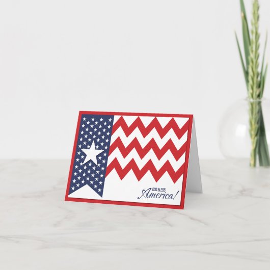 God zegene Amerika 4 juli Bedankkaart (Voorkant)