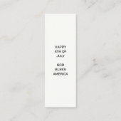 GOD ZEGENE AMERIKA 4 JULI CHRISTELIJK BLADWIJZER MINI VISITEKAARTJE (Achterkant)