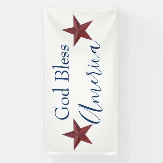 God zegene Amerika aanpasbaar Spandoek (Verticaal)