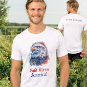 God zegene Amerika Adelaar sterren rood wit en bla Tri-Blend Shirt