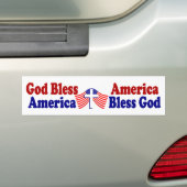 God zegene Amerika - Amerika zegene God Bumpersticker (Op auto)