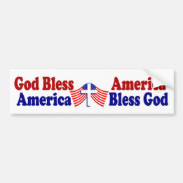 God zegene Amerika - Amerika zegene God Bumpersticker