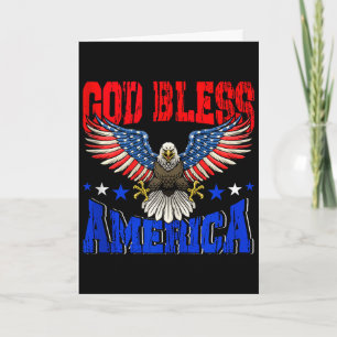 God zegene Amerika Amerikaanse adelaar vlag 4 juli Kaart