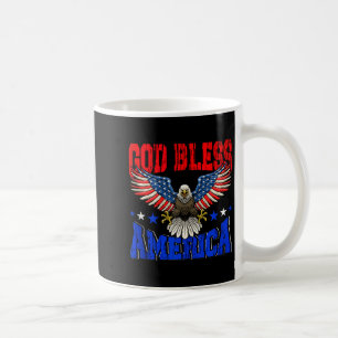 God zegene Amerika Amerikaanse adelaarsvlag 4 juli Koffiemok
