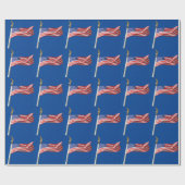 God zegene Amerika, Amerikaanse vlag, steun van Pa Cadeaupapier (Vlak)