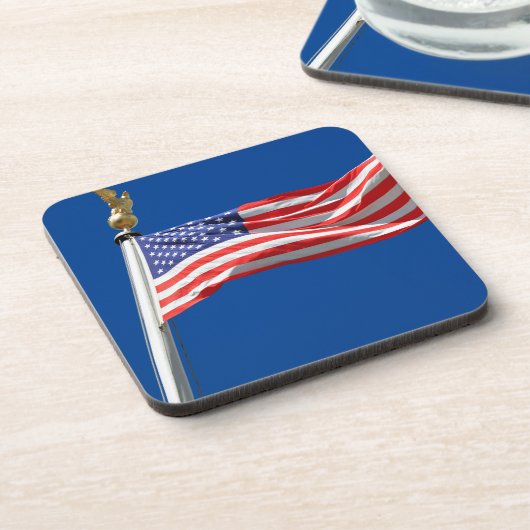 God zegene Amerika, Amerikaanse vlag, steun van Pa Drankjes Onderzetter (Linkerzijde)