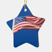 God zegene Amerika, Amerikaanse vlag, steun van Pa Keramisch Ornament (Links)