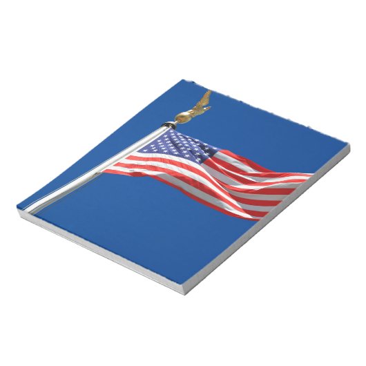 God zegene Amerika, Amerikaanse vlag, steun van Pa Notitieblok (Linkerzijde)