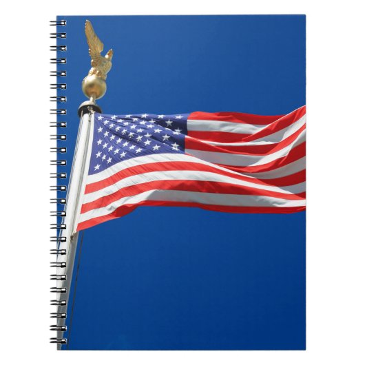 God zegene Amerika, Amerikaanse vlag, steun van Pa Notitieboek (Voorkant)