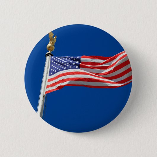 God zegene Amerika, Amerikaanse vlag, steun van Pa Ronde Button 5,7 Cm (Voorkant)