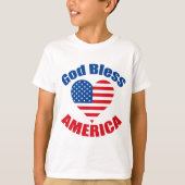God zegene Amerika Christelijk 4 juli Kinder T-shirt (Voorkant)