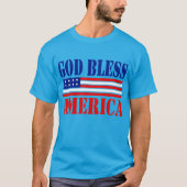 God zegene Amerika Classic Patriottisch T-shirt (Voorkant)