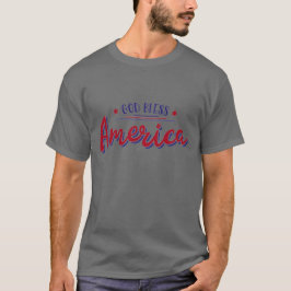 God zegene Amerika Design Groen T-shirt