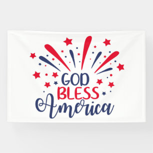 God zegene Amerika – een met sterren bezaaid eerbe Spandoek