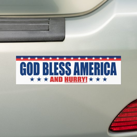 God zegene Amerika en schiet op - anti-President t Bumpersticker (Op auto)