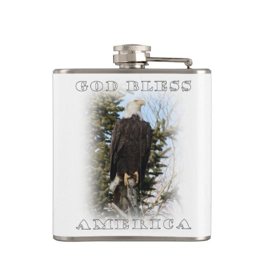 God zegene Amerika Heupfles (Achterkant)