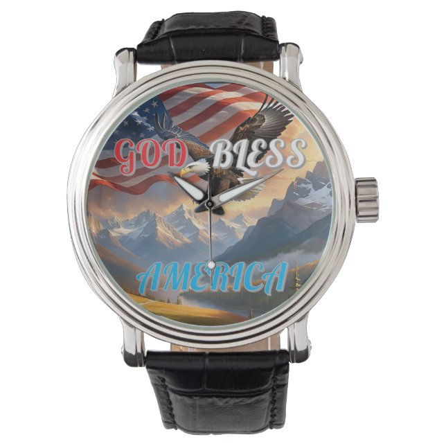 GOD ZEGENE AMERIKA HORLOGE (Voorkant)