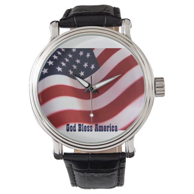 God zegene Amerika Horloge (Voorkant)