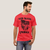 God zegene Amerika, Jezus en de Amerikaanse vlag T-shirt (Voorkant volledig)