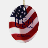 God zegene Amerika Keramisch Ornament (Rechts)
