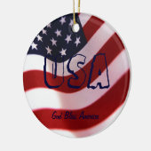 God zegene Amerika Keramisch Ornament (Links)