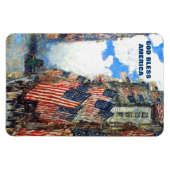 God zegene Amerika. Kunst Patriottisch Magneet (Horizontaal)