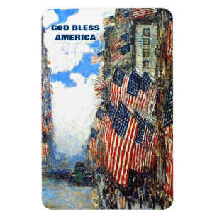 God zegene Amerika. Kunst Patriottisch Magneet