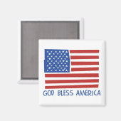 God zegene Amerika magneet (Voorkant / Achterkant)