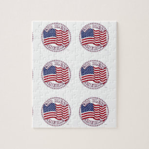 God zegene Amerika met de Amerikaanse vlag en 50 s Legpuzzel