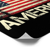 God zegene Amerika met de Amerikaanse vlag Memoria Poster (Hoek)