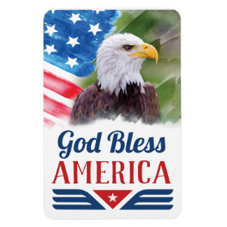 God zegene Amerika met vlag Magneet