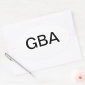 God zegene Amerika Ovale Bumpersticker Sticker (Envelop)