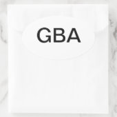 God zegene Amerika Ovale Bumpersticker Sticker (Tas)