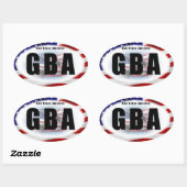 God zegene Amerika Ovale Sticker (Vel)