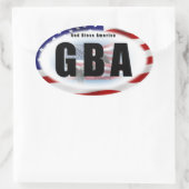 God zegene Amerika Ovale Sticker (Tas)