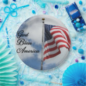 God zegene Amerika! Papieren Bordje (Feest)