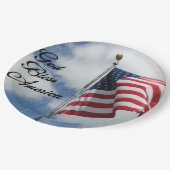 God zegene Amerika! Papieren Bordje (Gekanteld)