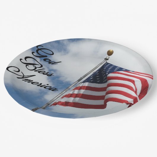 God zegene Amerika! Papieren Bordje (Gekanteld)