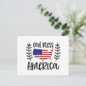 God zegene Amerika patriottisch Feestdagenkaart (Staand voorkant)