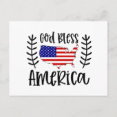 God zegene Amerika patriottisch Feestdagenkaart (Voorkant)
