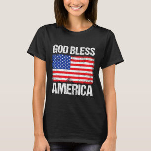 God zegene Amerika Patriottisch Gelukkig 4 juli vo T-shirt