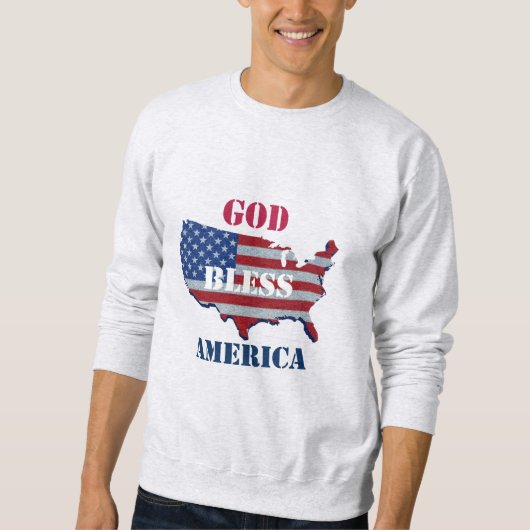 God zegene Amerika | patriottisch ontwerp Trui (Voorkant)