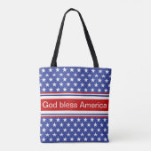 God zegene Amerika patriottisch patroon Tote Bag (Achterkant)