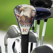 God zegene Amerika Patriottische Eagle Custom Init Golfheadcover